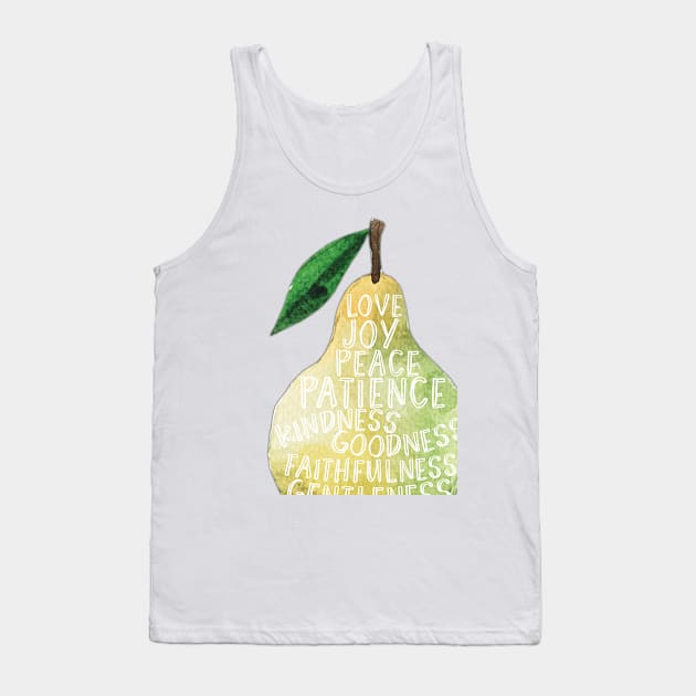 Fruit of the spirit | pear | green watercolor Tank Top by SouthPrints